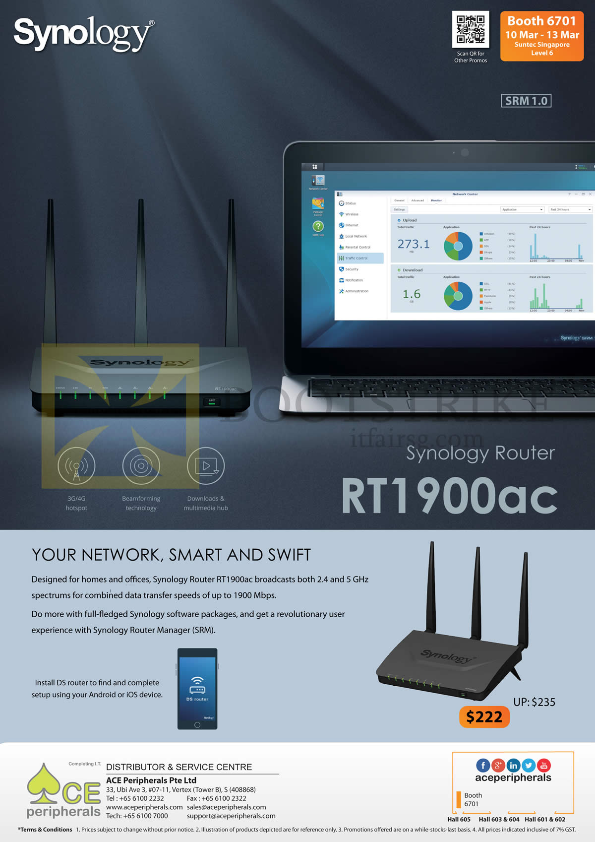 IT SHOW 2016 price list image brochure of Ace Peripherals Synology Router RT1900ac