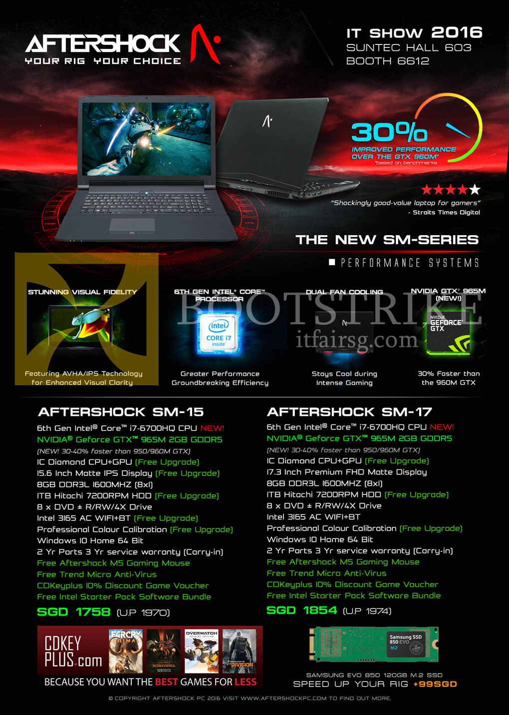 IT SHOW 2016 price list image brochure of Aftershock Notebooks SM-15 SM-17