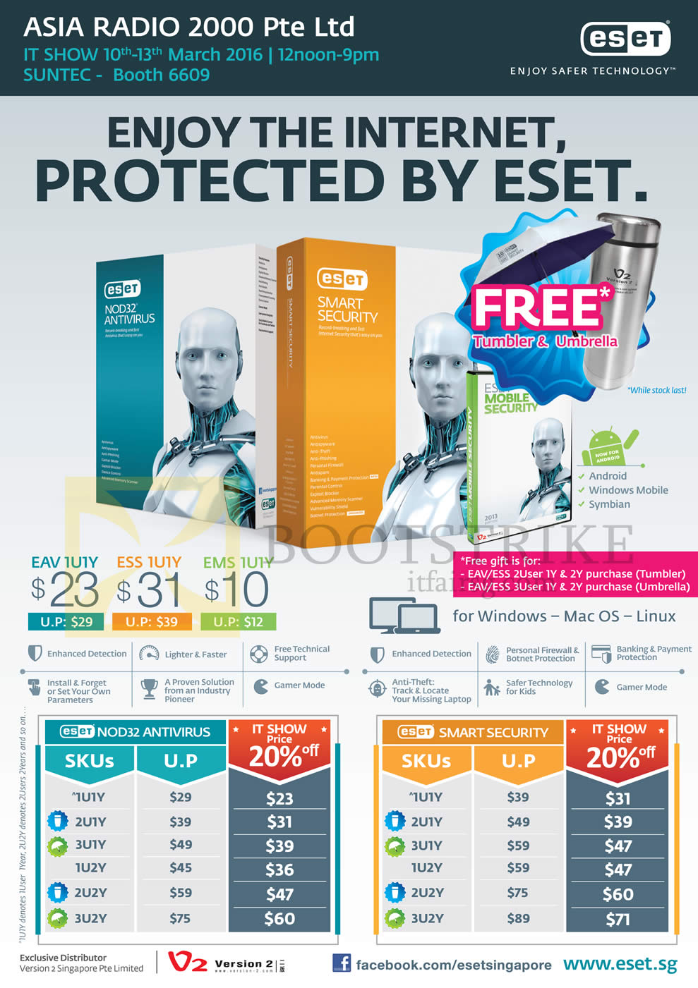 IT SHOW 2016 price list image brochure of Asia Radio ESET Smart Security, Nod32 Antivirus
