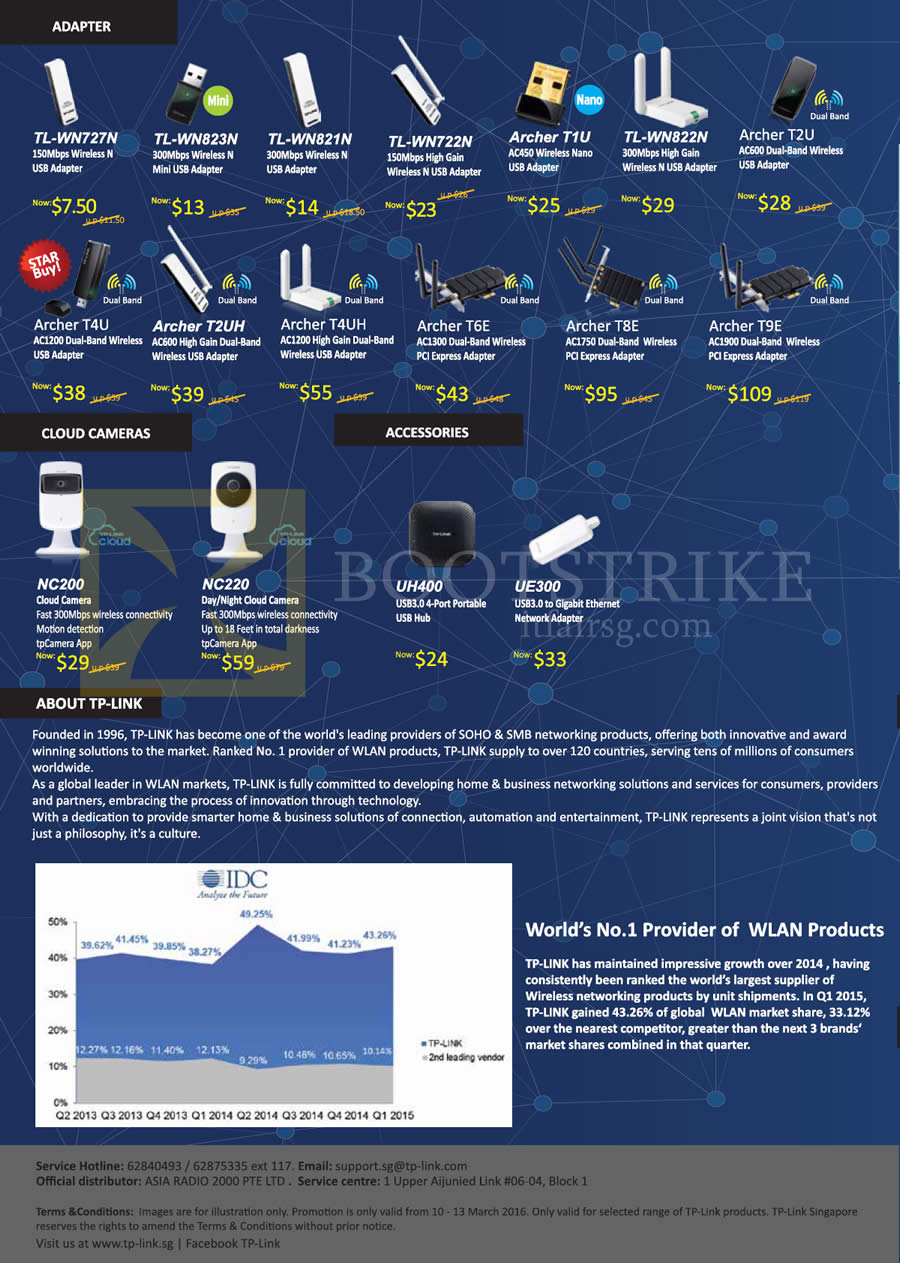 IT SHOW 2016 price list image brochure of Asia Radio TP-Link Networking Wireless Adapters USB, PCI Express, Mini, Cloud Cameras IPCam, Hub, Network Adapter