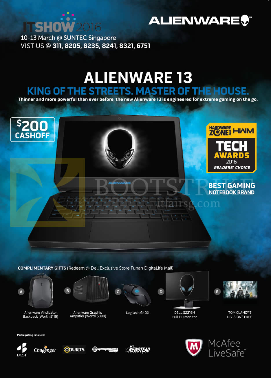 IT SHOW 2016 price list image brochure of Dell Alienware Notebook 13