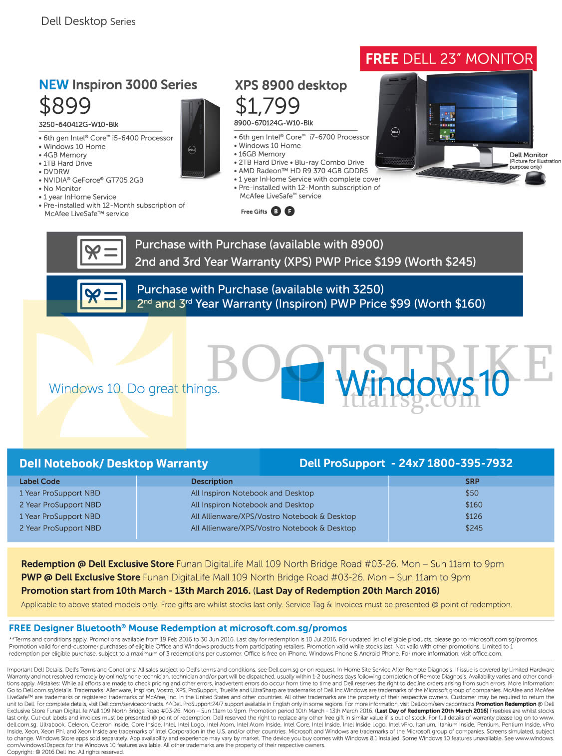 IT SHOW 2016 price list image brochure of Dell Desktop PCs Inspiron 3000 Series, XPS 8900 Desktop