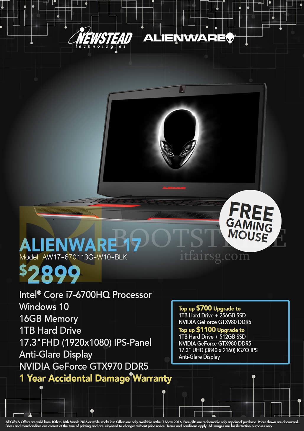 IT SHOW 2016 price list image brochure of Dell Newstead Notebook Alienware 17