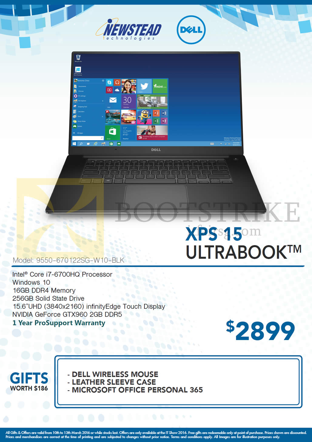 IT SHOW 2016 price list image brochure of Dell Newstead Notebook XPS 15