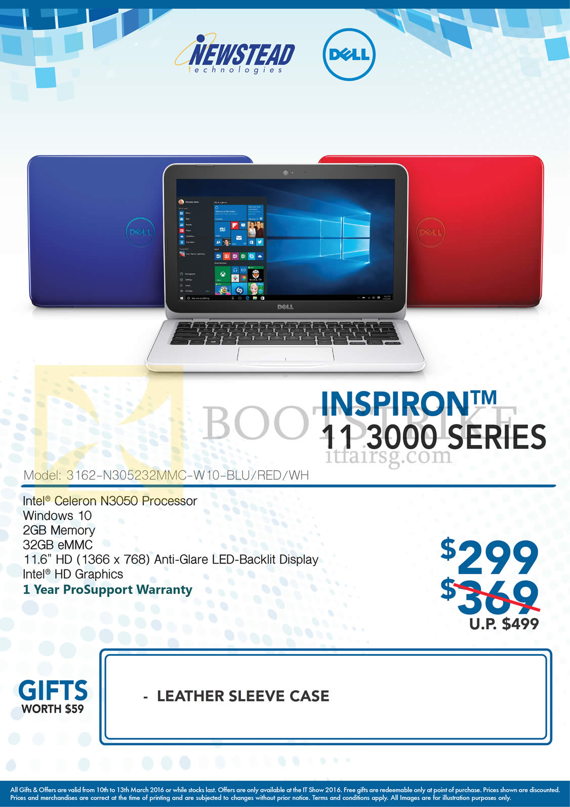 IT SHOW 2016 price list image brochure of Dell Newstead Notebooks Inspiron 11 3000 Series