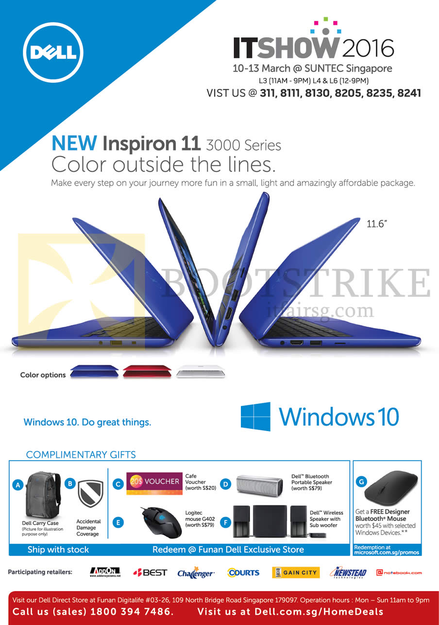 IT SHOW 2016 price list image brochure of Dell Notebooks Inspiron 11 3000 Series