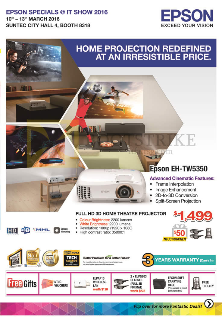 IT SHOW 2016 price list image brochure of Epson EH-TW5350 Projector