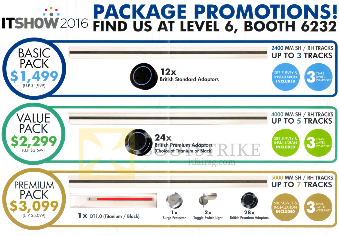 IT SHOW 2016 price list image brochure of Eubiq Packages Basic, Value, Premium Packs