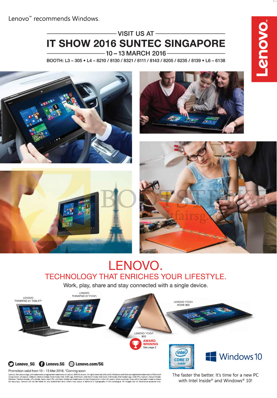 IT SHOW 2016 price list image brochure of Lenovo Booths, Tablets, Notebooks