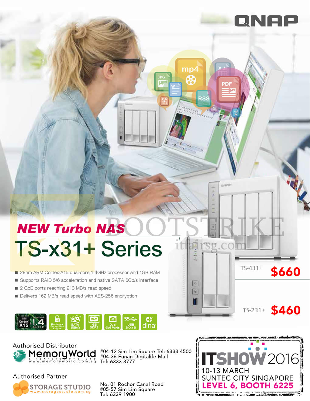 IT SHOW 2016 price list image brochure of Memory World Qnap Turbo NAS TS-x31 Plus Series NAS