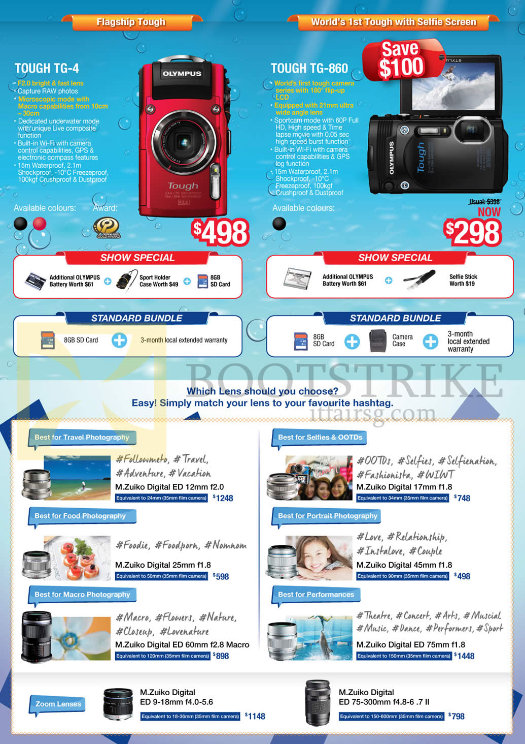 IT SHOW 2016 price list image brochure of Olympus Digital Cameras Tough TG-4, TG-860