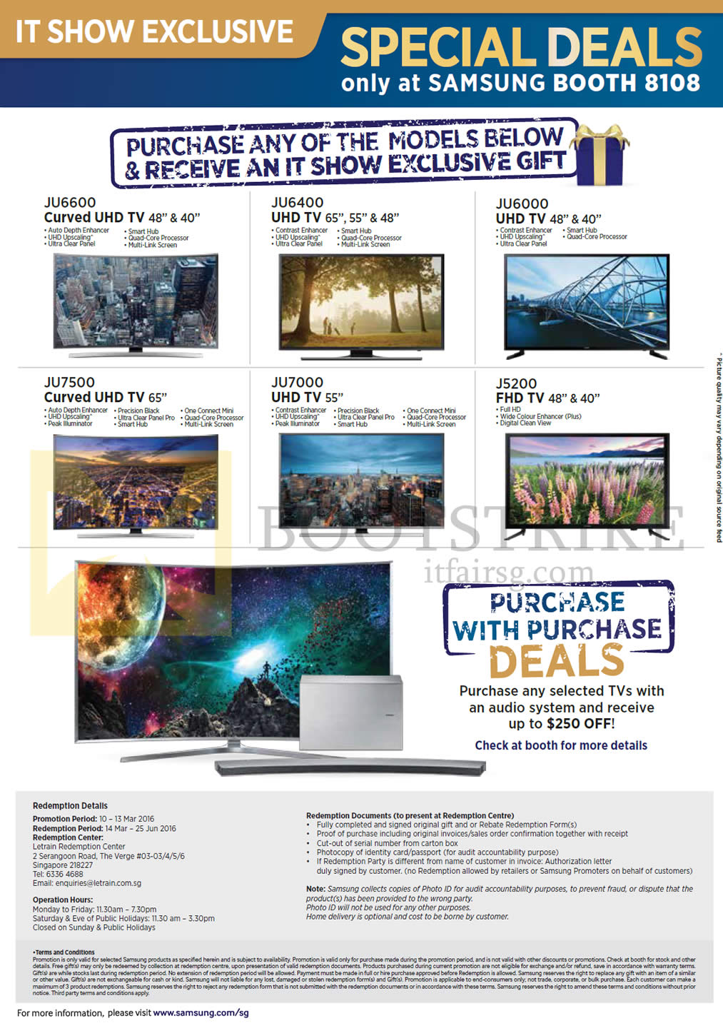 IT SHOW 2016 price list image brochure of Samsung TVs (No Prices) Curved UHD FHD JU6600, JU6400, JU6000, JU7000, JU5200