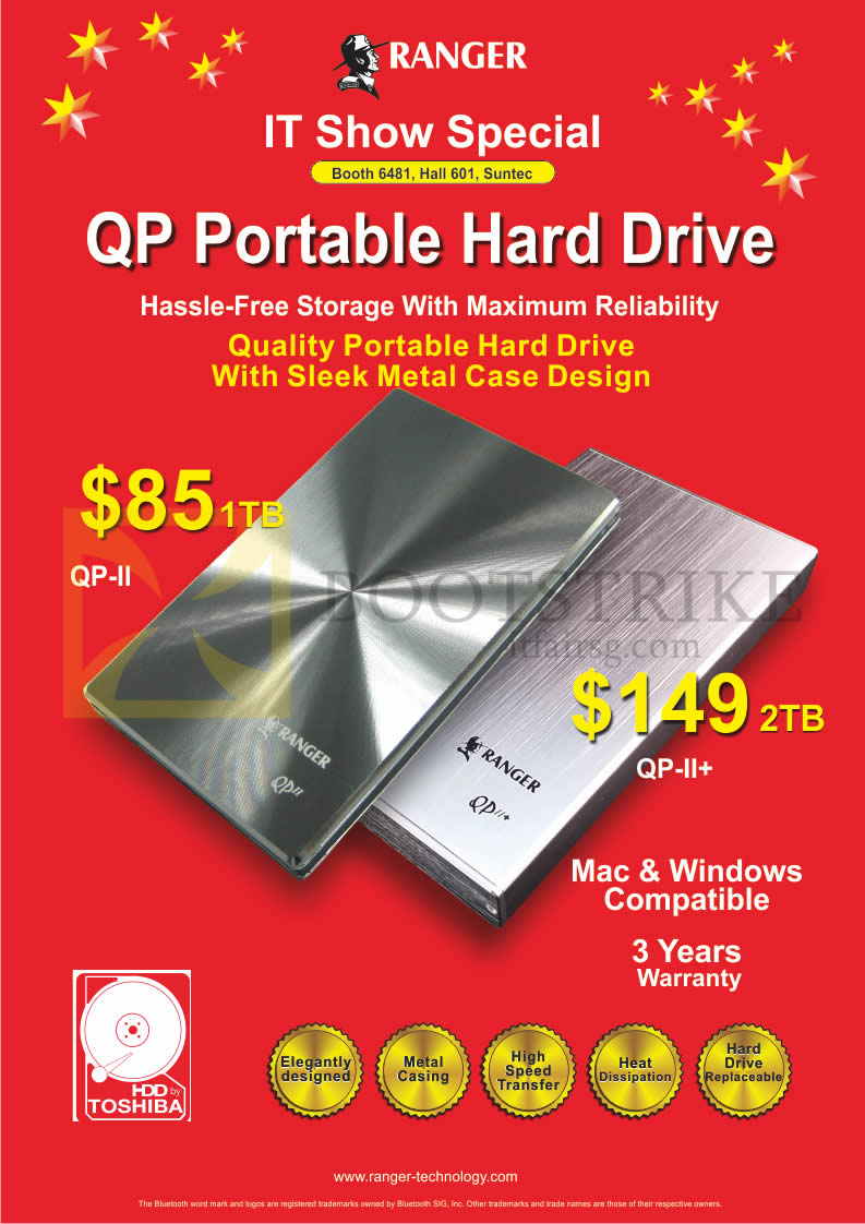 IT SHOW 2016 price list image brochure of System Tech Ranger QP Portable Hard Drive QP-II, QP-II Plus 1TB 2TB