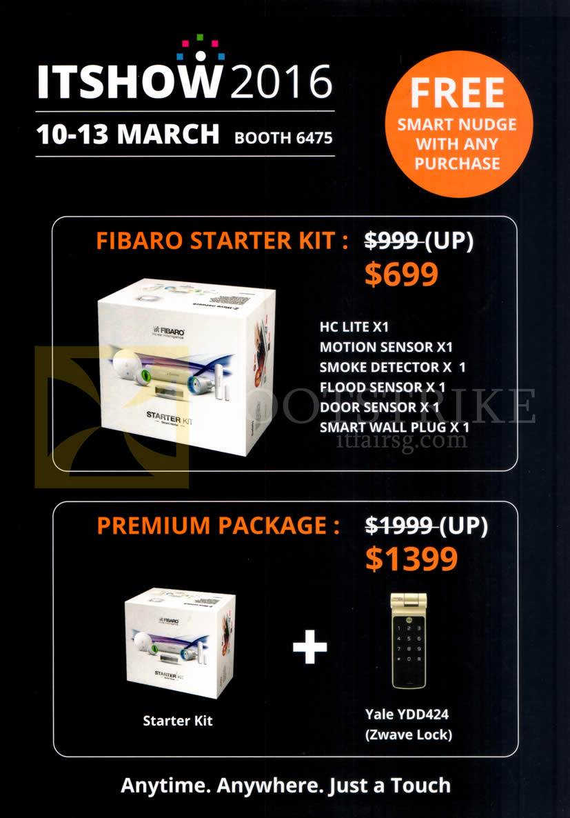 IT SHOW 2016 price list image brochure of Teck Tai Fibaro Starter Kit, Premium Package, HC Lite, Smoke Detector, Motion Sensor