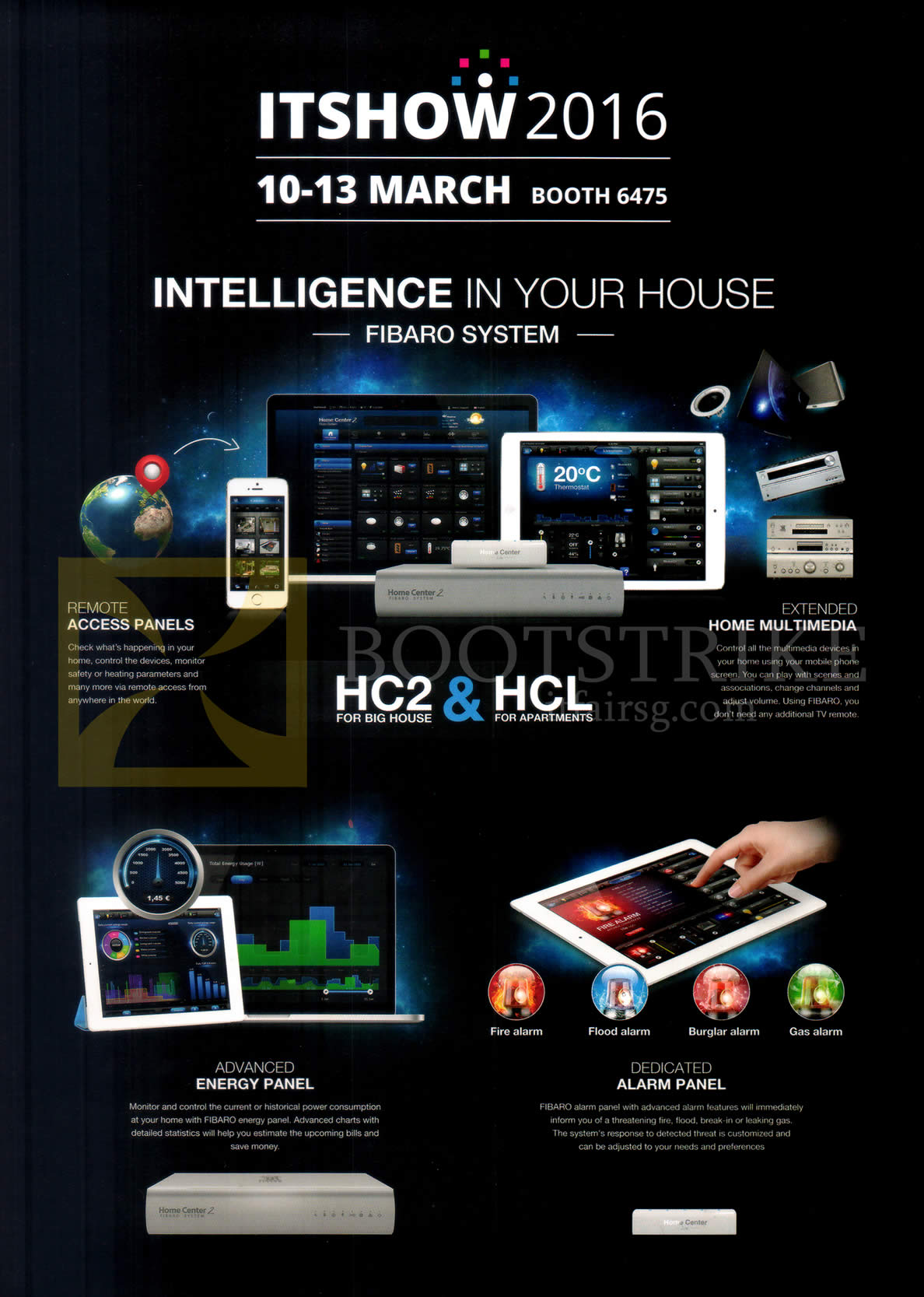 IT SHOW 2016 price list image brochure of Teck Tai Fibaro System Remote Access Panels, Extended Home Multimedia, Advanced Enery Level, Dedicated Alarm Panel