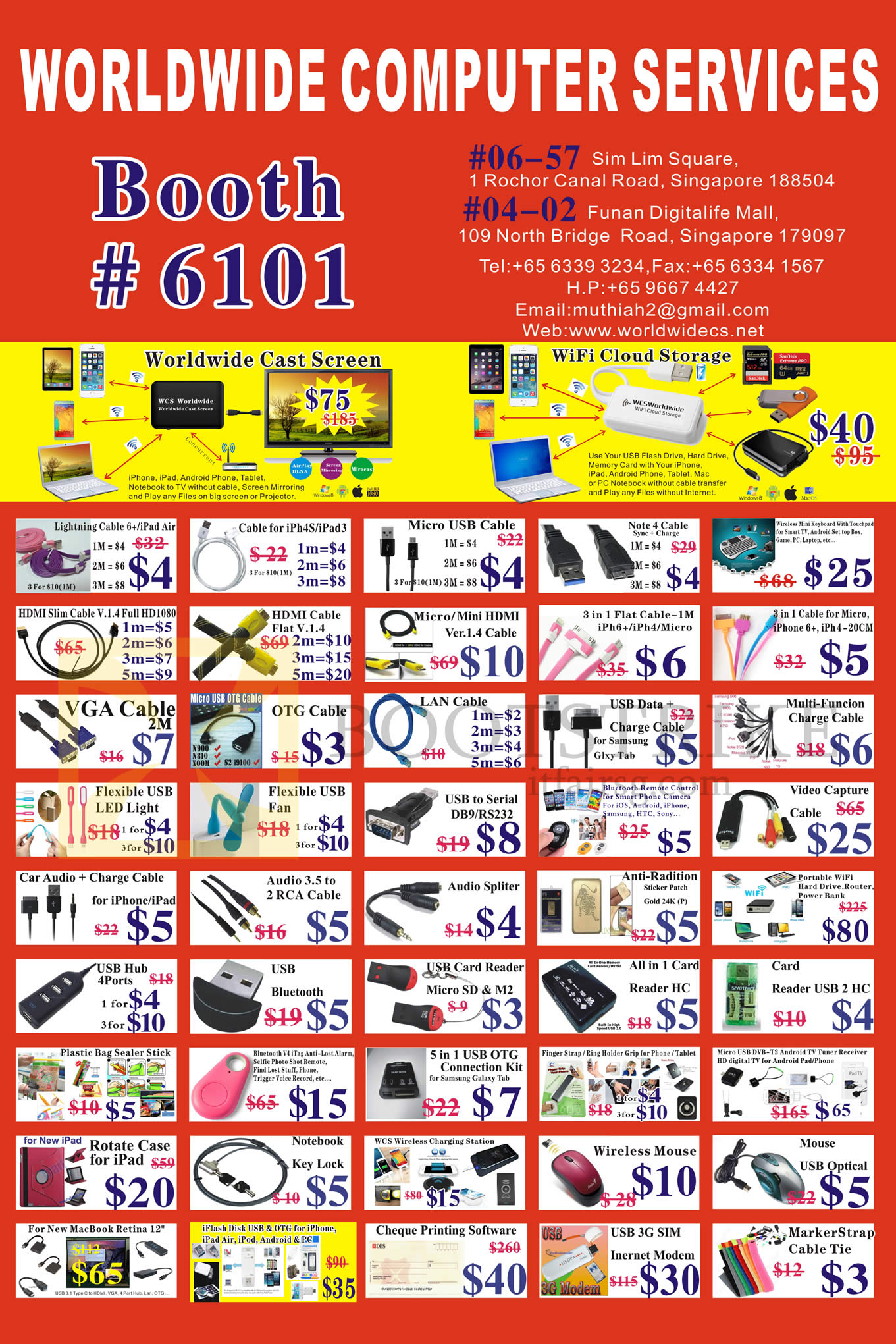 IT SHOW 2016 price list image brochure of Worldwide Computer Accessories Cable, Case, USB, Fan, LED Light, Adapter, Mouse, 3G Modem