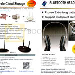 Alpha Digital Private Cloud Storage AD-CL2, Bluetooth Headphone AD-H2C