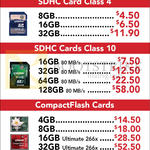 Kingston SDHC, CompactFlash Cards Class 4, 10, 4GB, 8GB, 16GB, 32GB, 64GB, 128GB