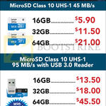 Lexar MicroSD Class 10 UHS-1 16GB, 32GB, 64GB, 128GB