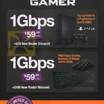 Gamer 59.99 1Gbps, Free Razer Gaming Keyboard, Mouse, Router Discount