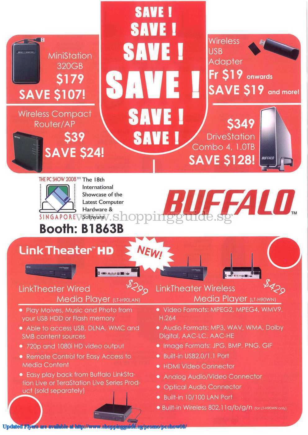 PC Show 2008 price list image brochure of Buffalo ShoppingGuide.SG-PcShow08-004