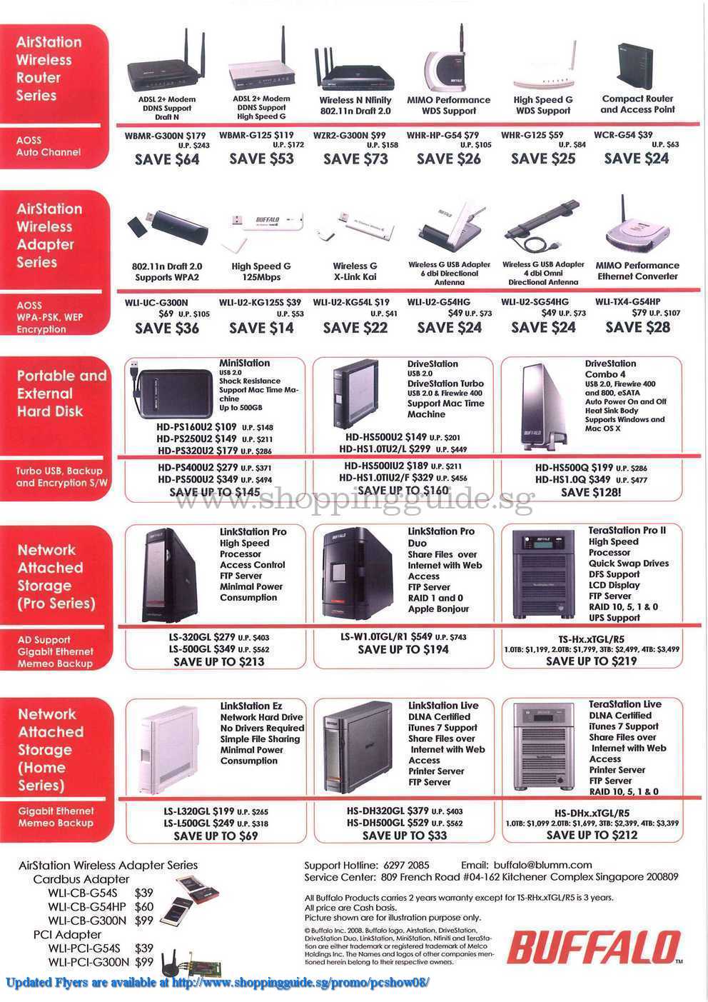 PC Show 2008 price list image brochure of Buffalo ShoppingGuide.SG-PcShow08-005
