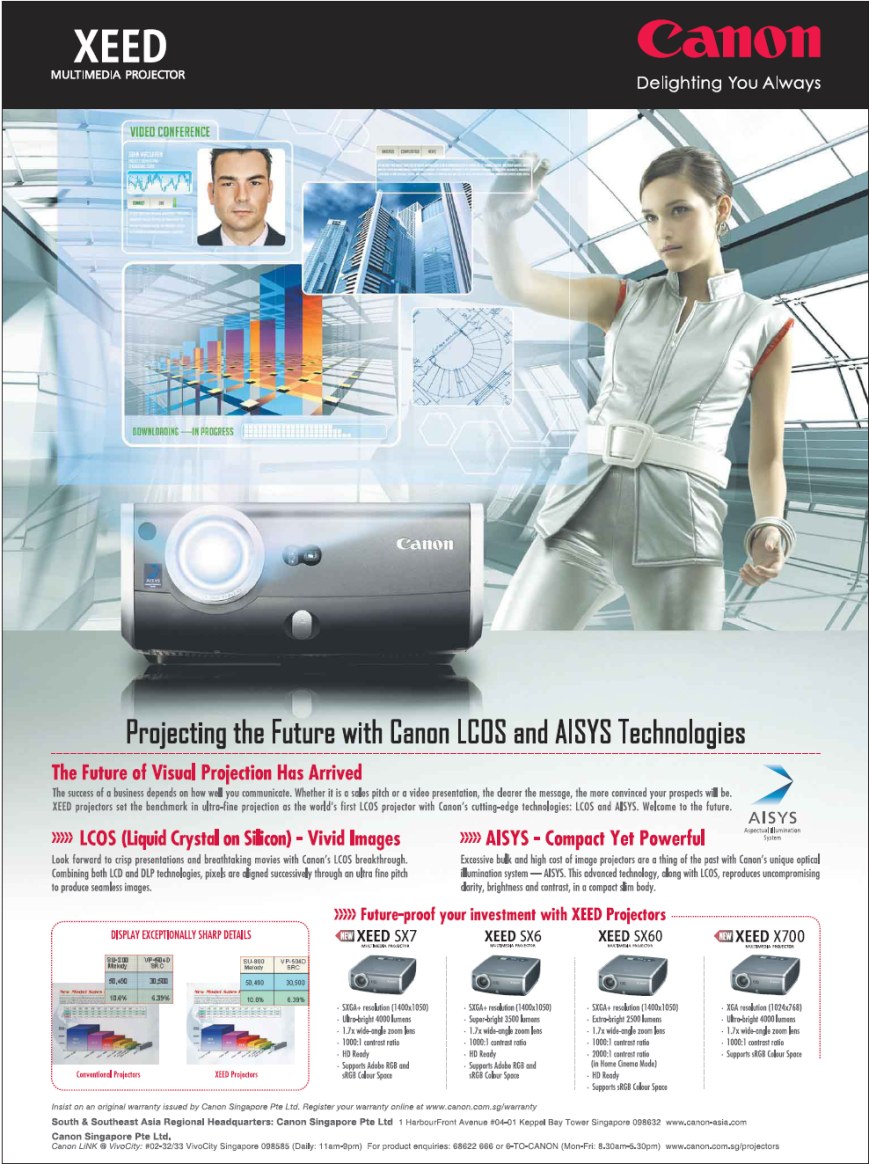 PC Show 2008 price list image brochure of Canon Projectors