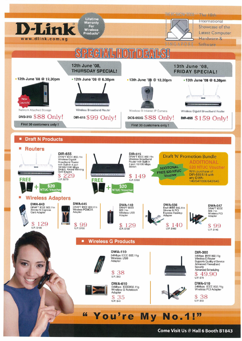 PC Show 2008 price list image brochure of Dlink 1