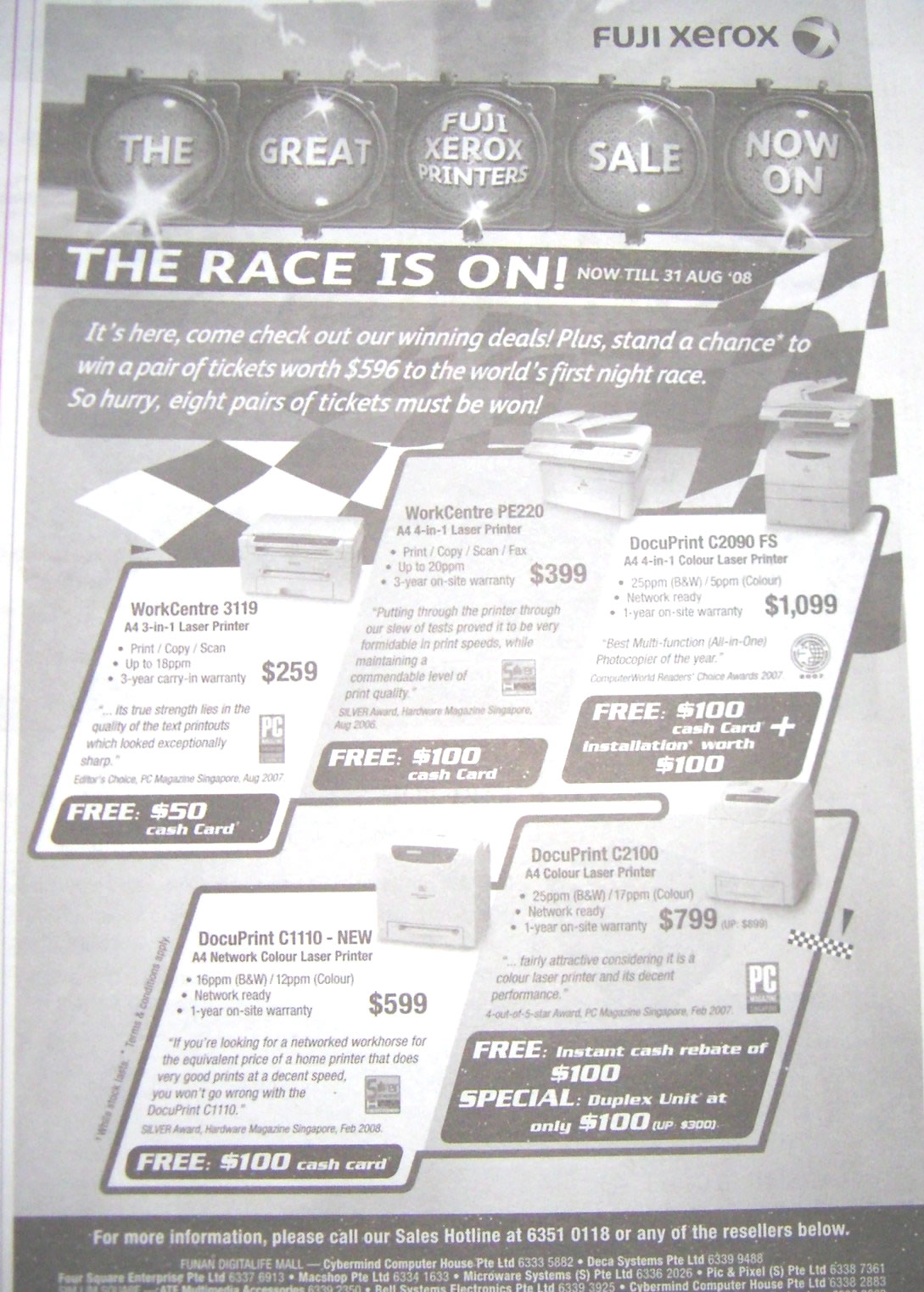 PC Show 2008 price list image brochure of Fuji Xerox Laser Printer