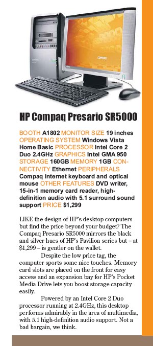 PC Show 2008 price list image brochure of Hp Compaq Presario Sr5000