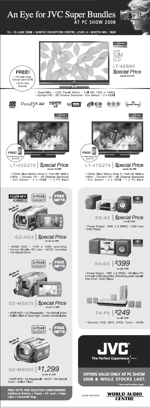 PC Show 2008 price list image brochure of Jvc 1