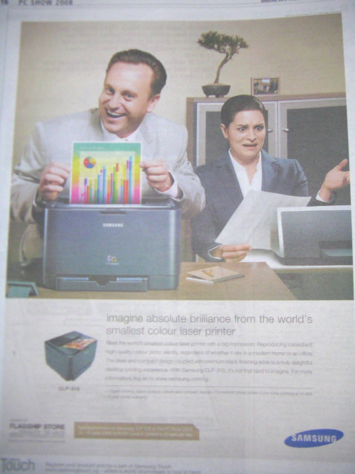 PC Show 2008 price list image brochure of Samsung Colour Laser