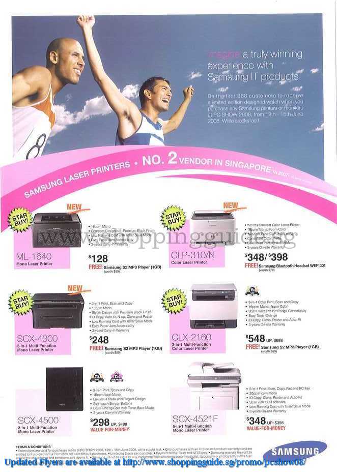 PC Show 2008 price list image brochure of Samsung Printer ShoppingGuide.SG-PcShow08-138