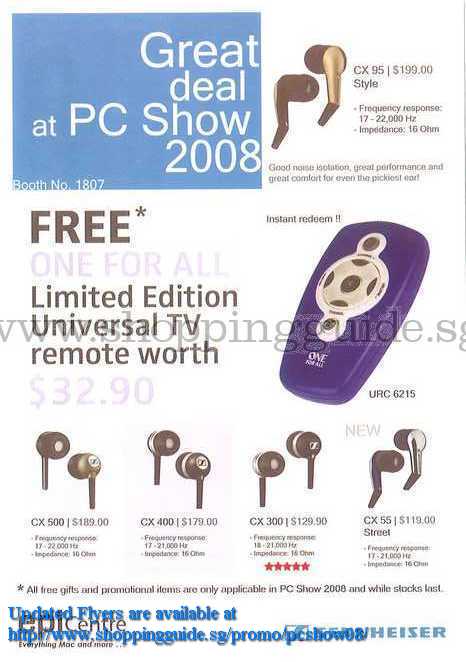 PC Show 2008 price list image brochure of Sennheiser ShoppingGuide.SG-PcShow08-057