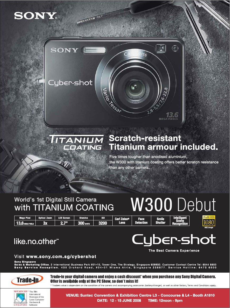 PC Show 2008 price list image brochure of Sony W300