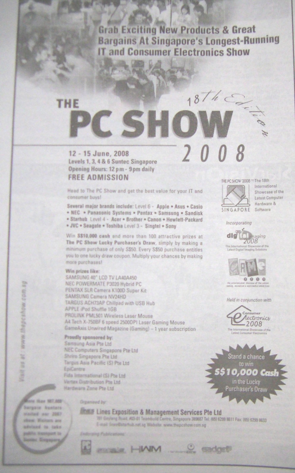 PC Show 2008 price list image brochure of The Pc Show 2008 Ad