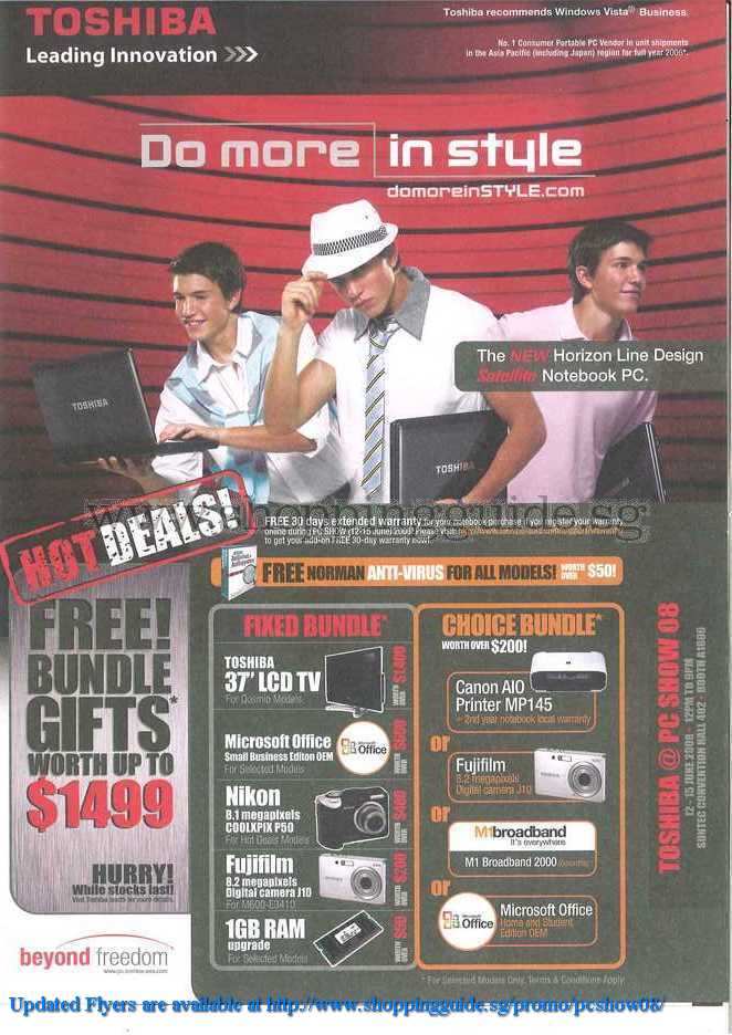 PC Show 2008 price list image brochure of Toshiba ShoppingGuide.SG-PcShow08-114