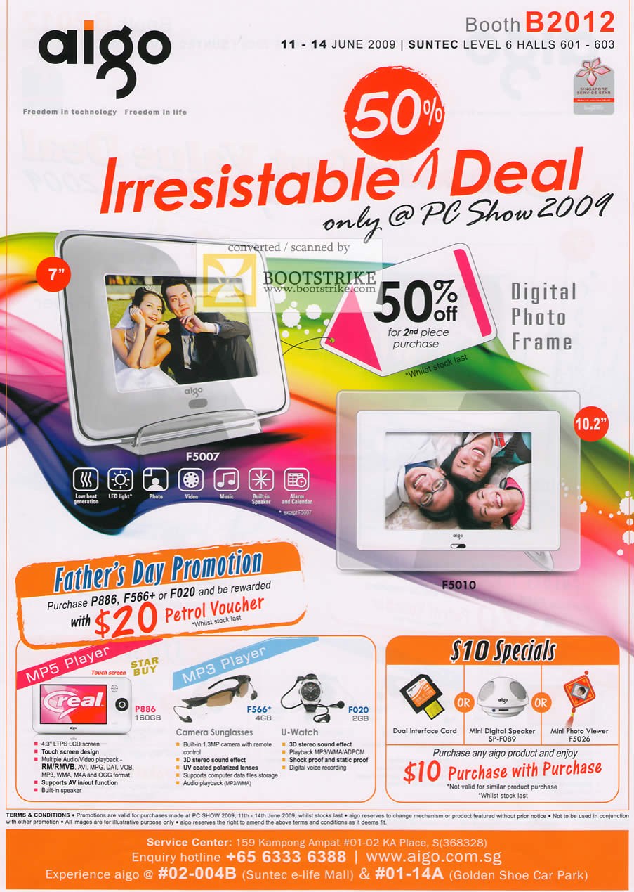 PC Show 2009 price list image brochure of Aigo Mp5 Mp3 Player Digital Photo Frame 1