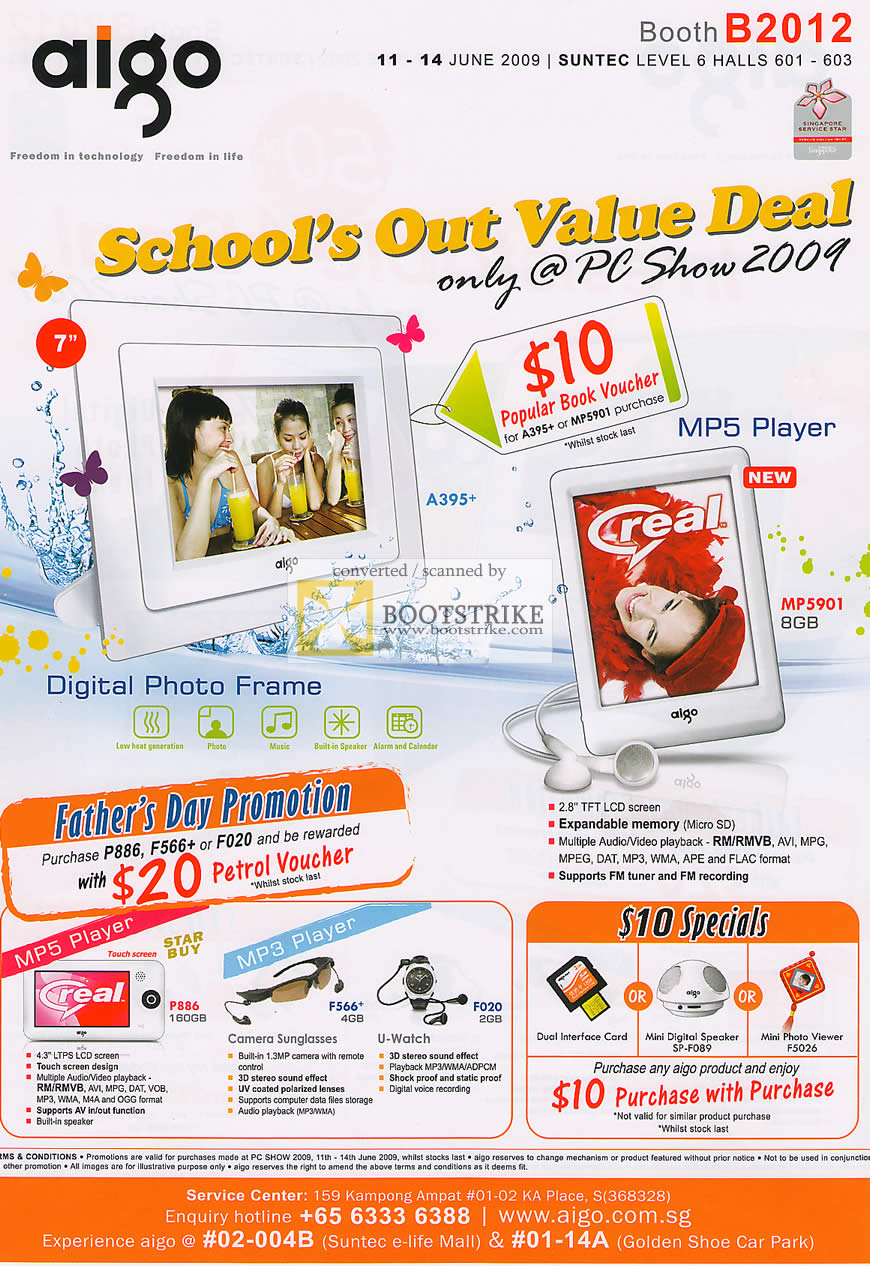 PC Show 2009 price list image brochure of Aigo Mp5 Mp3 Player Digital Photo Frame 2
