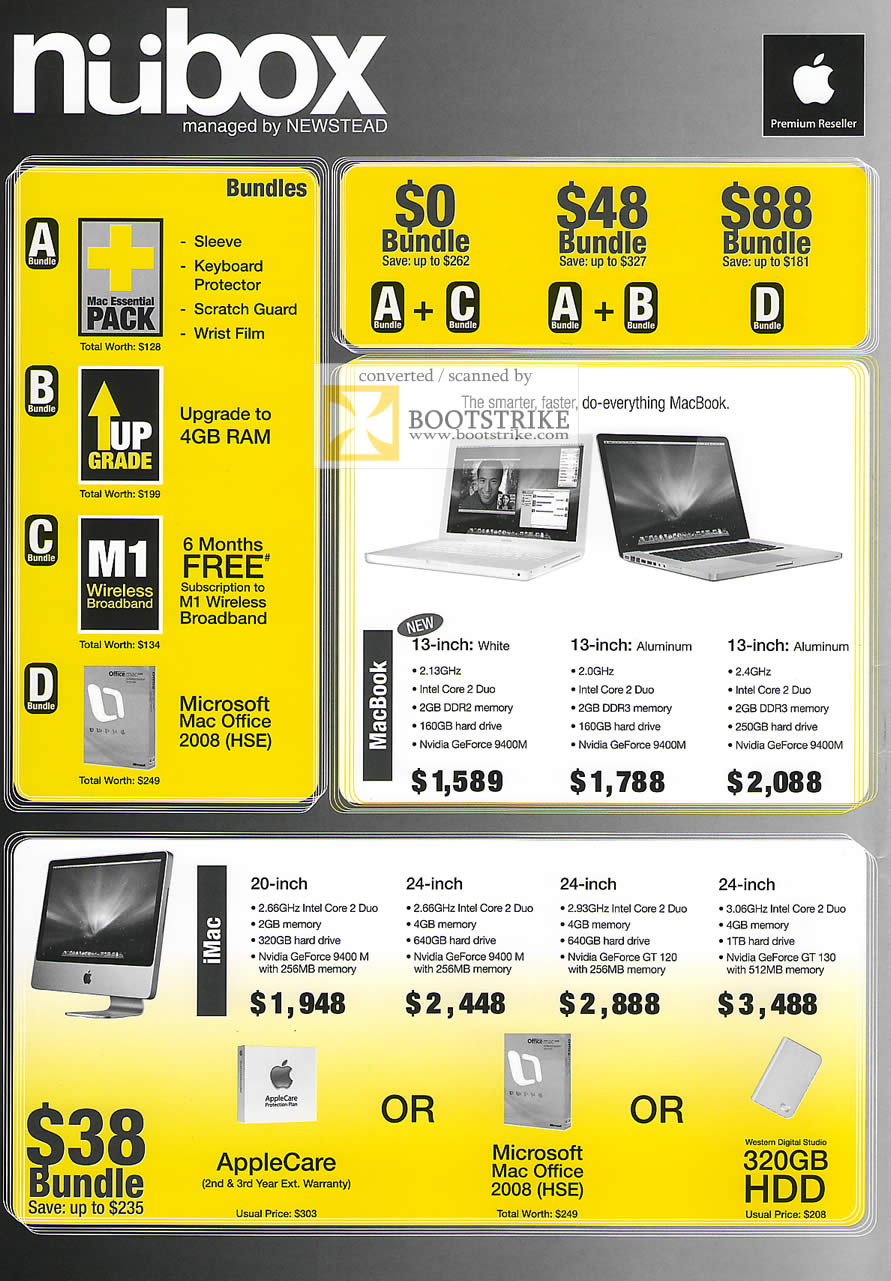 PC Show 2009 price list image brochure of Apple Nubox Macbook IMac