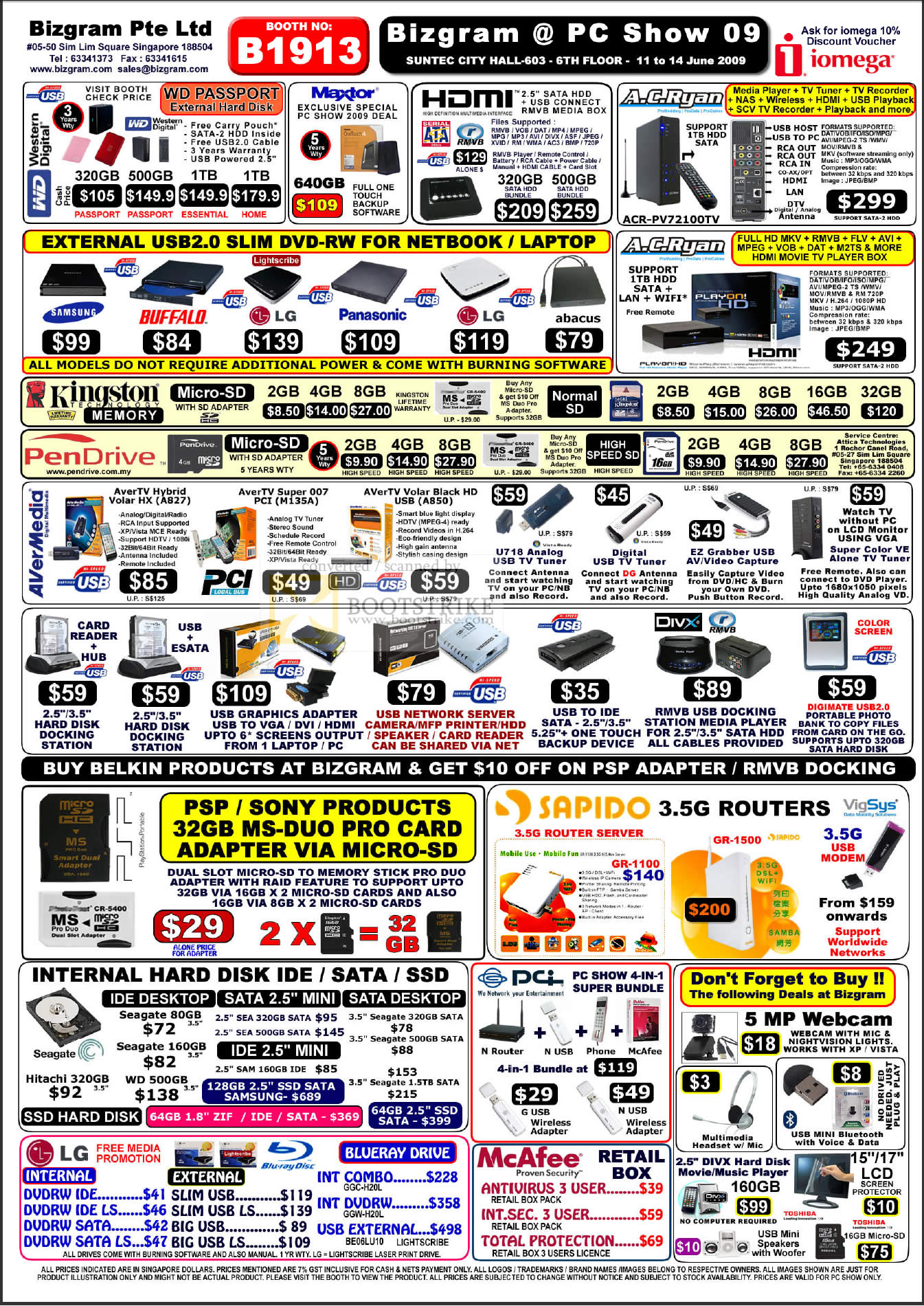 PC Show 2009 price list image brochure of Bizgram Pricelist Page 2