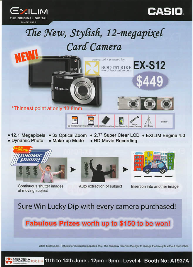 PC Show 2009 price list image brochure of Casio Exilim Digital Camera EX-S12
