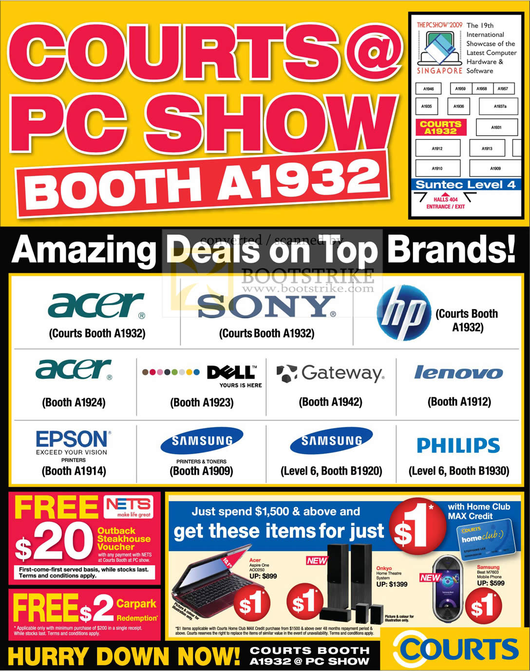 PC Show 2009 price list image brochure of Courts Promotions