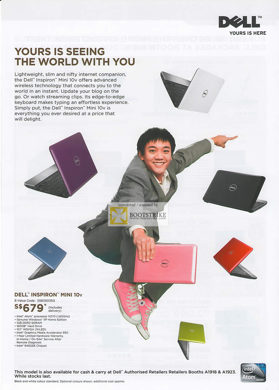 PC Show 2009 price list image brochure of Dell Inspiron Mini 10v Notebook Netbook