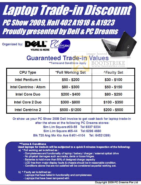 PC Show 2009 price list image brochure of Dell Trade In Discount PC Dreams