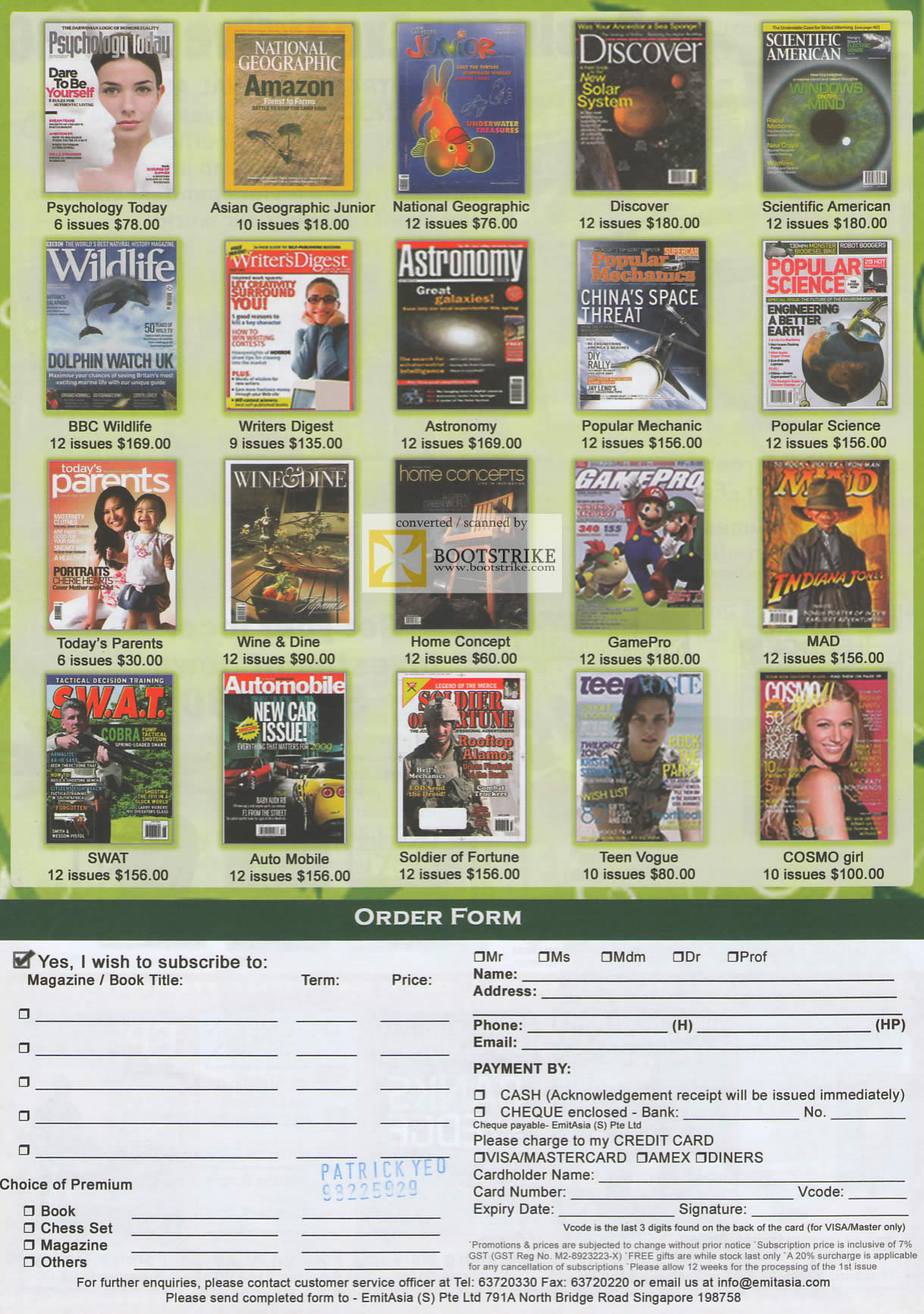 PC Show 2009 price list image brochure of EmitAsia Magazine Subscription 2