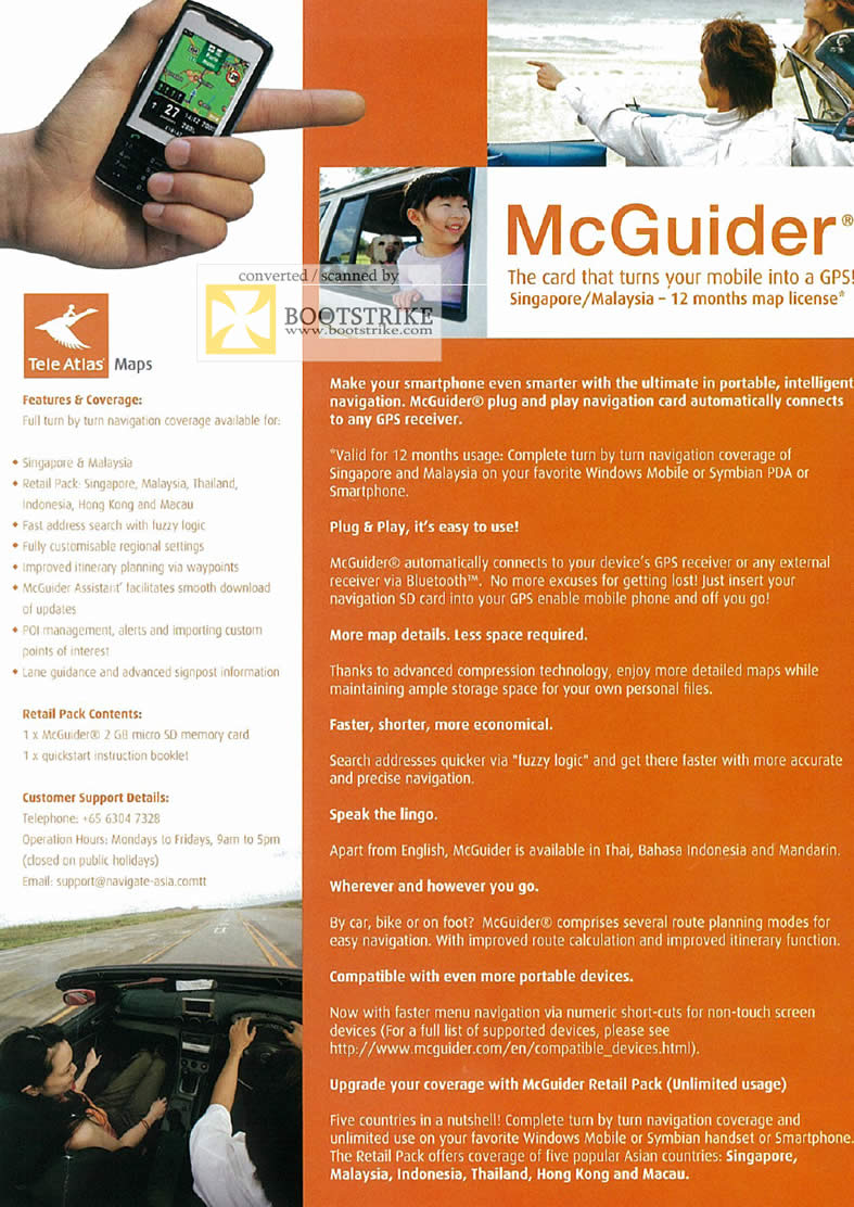 PC Show 2009 price list image brochure of HTC McGuider Tele Atlas Maps