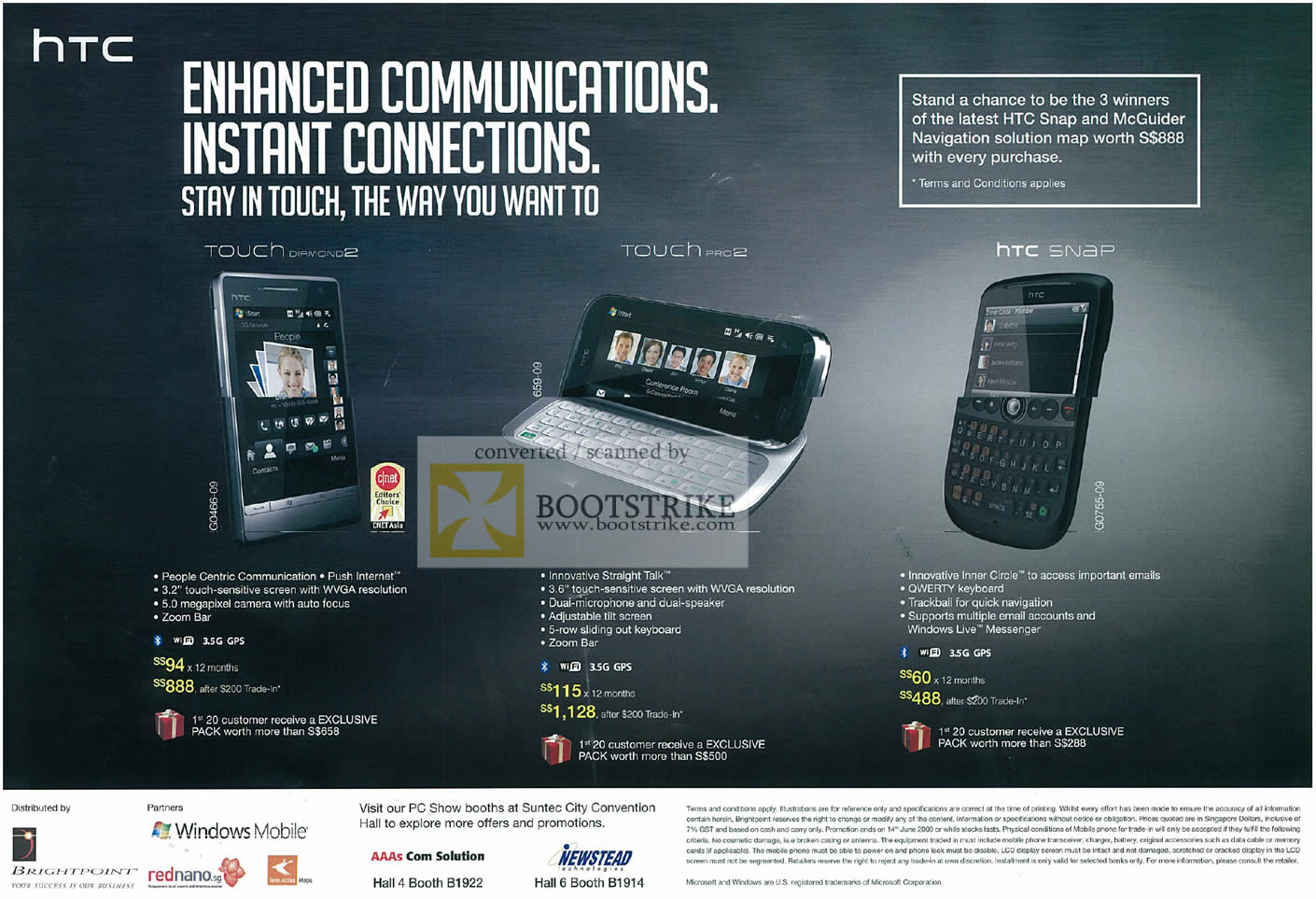 PC Show 2009 price list image brochure of HTC Touch Diamond Pro 2 Snap