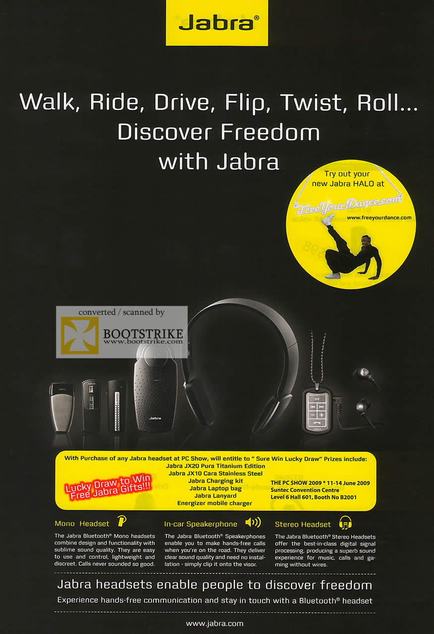 PC Show 2009 price list image brochure of Jabra Headset Promotion