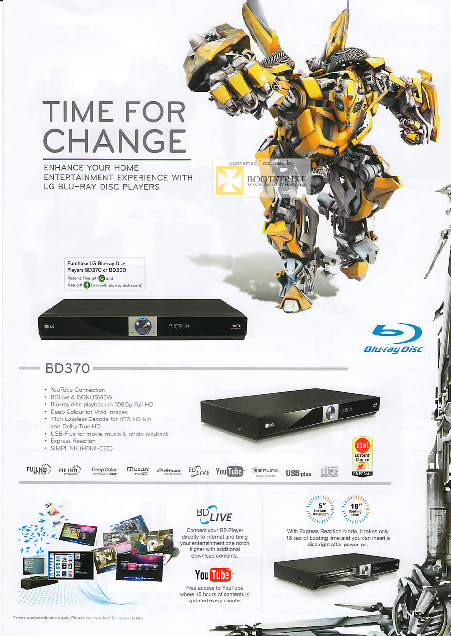 PC Show 2009 price list image brochure of LG Blu Ray DVD Players BD370